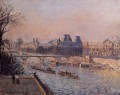 le louvre après midi 1902 Camille Pissarro dessins ruisseaux
